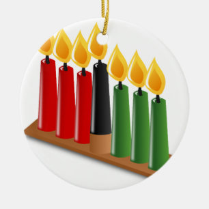 afrikansk kwanzaa julgransprydnad keramik
