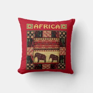 Afrikansk lapptäcke kudde