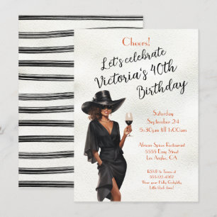 Afrikansk LBD Birthday Inbjudningar