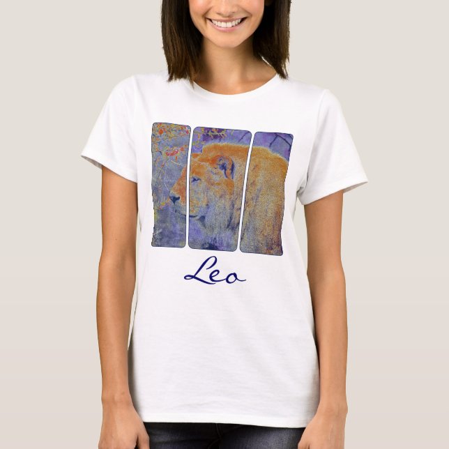 Afrikansk Lejon Big Cat LEO Animal-älskare Shirt Tee Shirt (Framsida)