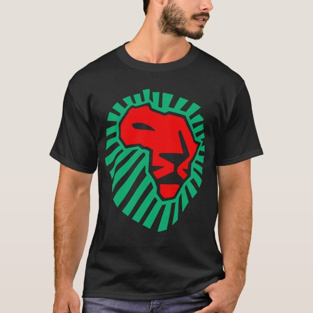 Afrikansk lejon head waka-waka. (sida 2) t shirt (Framsida)