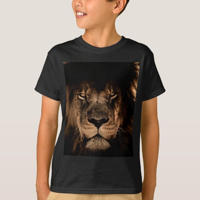 afrikansk lejon mane nära öga t shirt (Framsida)