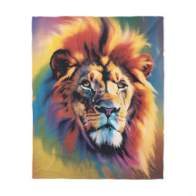 Afrikansk Lejon Safari Blanket - Rainbow Ull