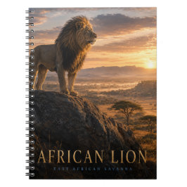 Afrikansk Lejon Savann DJUR Anteckningsbok