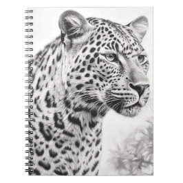 Afrikansk leopard Pencil Teckning Anteckningsbok