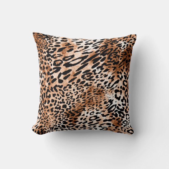 Afrikansk leopard Skriv ut sömlös Kudde (Framsida)