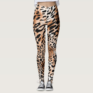 Afrikansk leopard Skriv ut sömlös Leggings