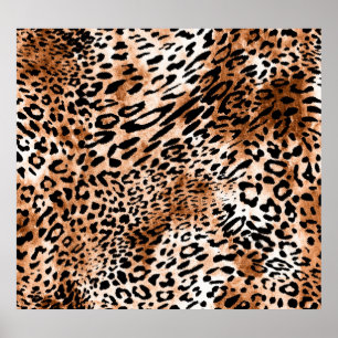 Afrikansk leopard Skriv ut sömlös Poster