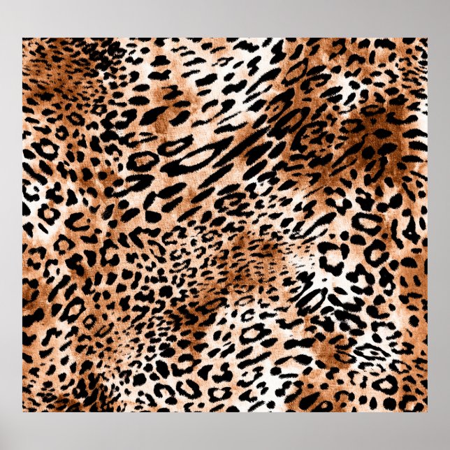 Afrikansk leopard Skriv ut sömlös Poster (Framsidan)