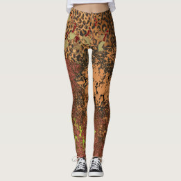 Afrikansk Leoparddesign för överdådig damasker Leggings