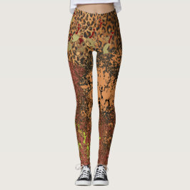 Afrikansk Leoparddesign för överdådig damasker Leggings