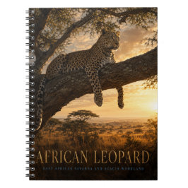 Afrikansk Leopardsakacia Savann DJUR Anteckningsbok