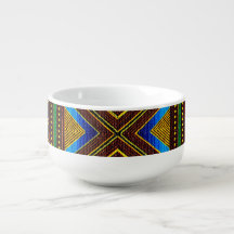 Afrikansk Lera Trasa Geometric Mönster