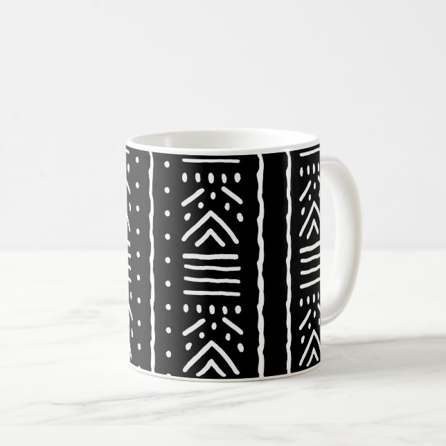 Afrikansk lerduk design drickmugg kaffemugg (Framsida höger)