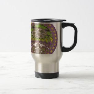Afrikansk Lila och Gult Kaleidoscope Traditional Resemugg