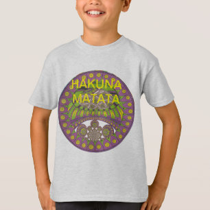 Afrikansk Lila och Gult Kaleidoscope Traditional T Shirt