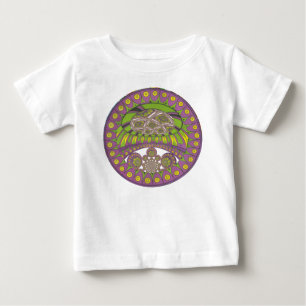 Afrikansk Lila och Gult Kaleidoscope Traditional T Shirt