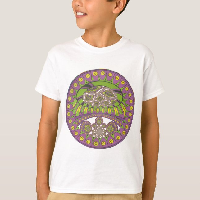 Afrikansk Lila och Gult Kaleidoscope Traditional Tröja (Framsida)