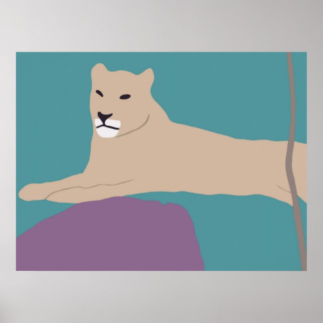 Afrikansk lioness poster (Framsidan)