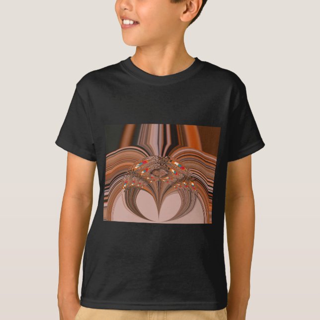 Afrikansk ljusblond Kaleidoskop Art Utskriftsdesig Tee Shirt (Framsida)
