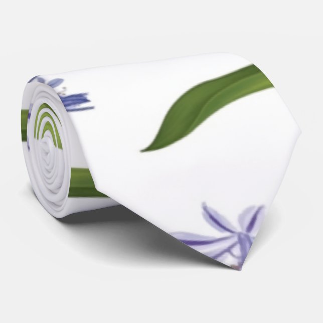 Afrikansk lövblomma, sömlös mönster slips (Rullad)