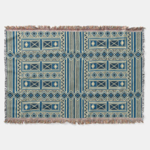 Afrikansk Mali Mönster Throw Blanket IV Filt