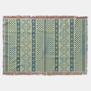 Afrikansk mali Mönster Throw Blanket IX Filt