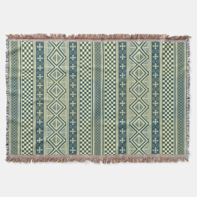 Afrikansk mali Mönster Throw Blanket IX Filt (Framsidan)