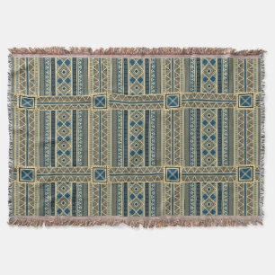 Afrikansk Mali Mönster Throw Blanket VI Filt