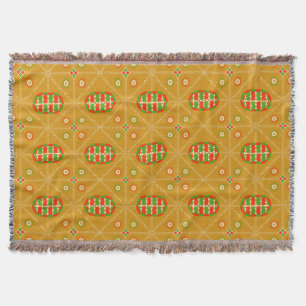 Afrikansk Mali Mönster Throw Blanket VII Filt