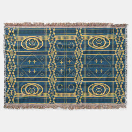 Afrikansk Mali Mönster Throw Blanket VIII Filt