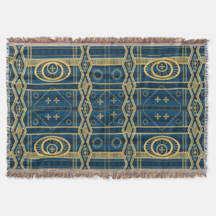 Afrikansk Mali Mönster Throw Blanket VIII Filt