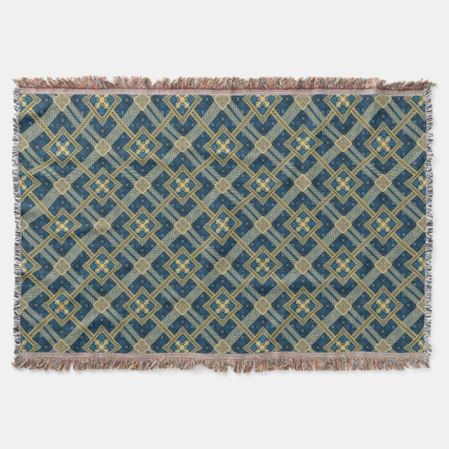 Afrikansk Mali Mönster Throw Blanket XI Filt (Framsidan)
