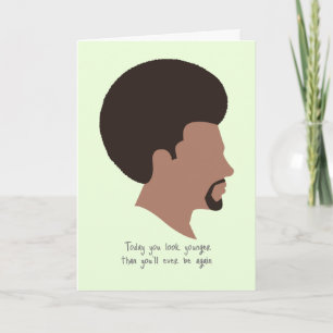 Afrikansk man med Afro Hair Kort