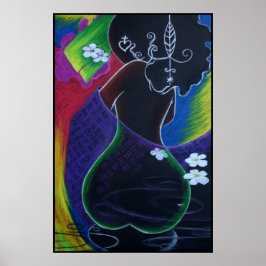 Afrikansk Måne i Digital Vatten Poster