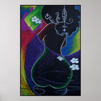 Afrikansk Måne - Miami Deco-utskrift Poster