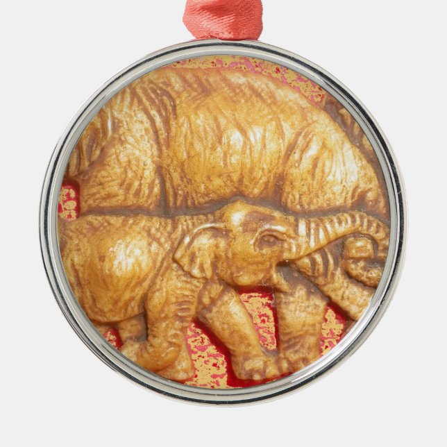 Afrikansk mara Elephants Julgransprydnad Metall (Framsidan)