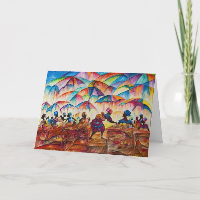 Afrikansk Marketplace II-anteckningskort Kort (Framsida)