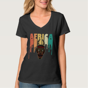 Afrikansk mask Afrikansk Afro Historia Reggae Mela T Shirt