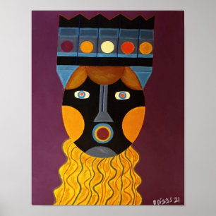 (Afrikansk mask) Dam Poster