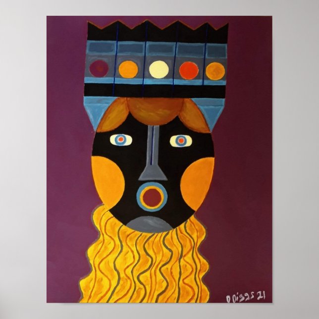 (Afrikansk mask) Dam Poster (Framsidan)