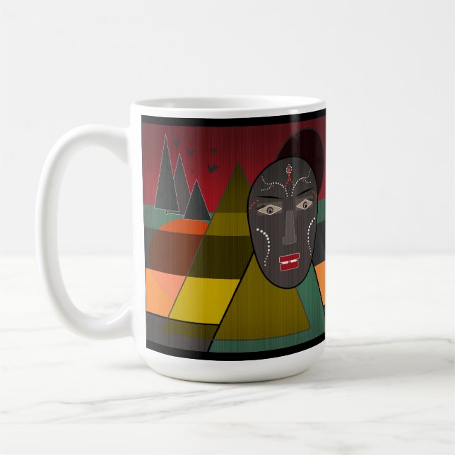 Afrikansk mask kaffemugg (Vänster)