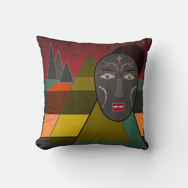 Afrikansk mask kudde (Framsida)