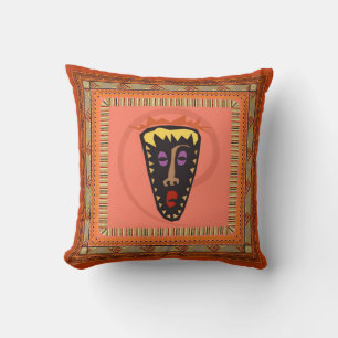 Afrikansk mask kudde