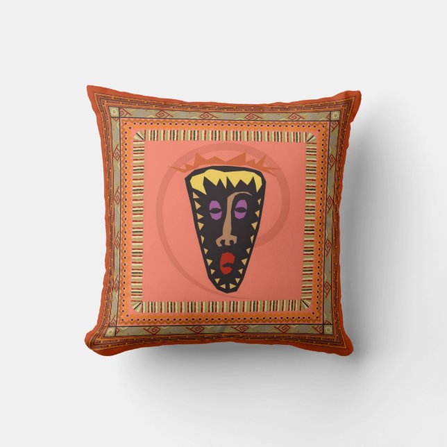 Afrikansk mask kudde (Framsida)