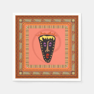 Afrikansk mask pappersservett