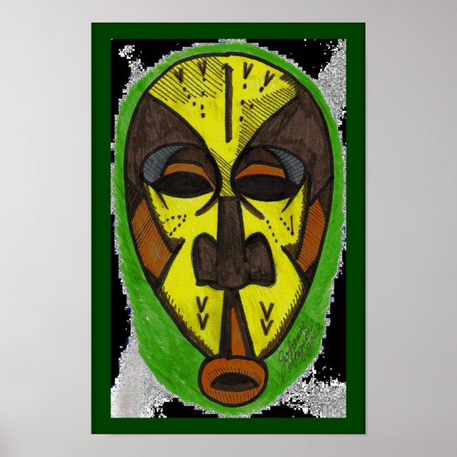 Afrikansk mask poster (Framsidan)