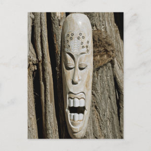 Afrikansk mask postkort vykort