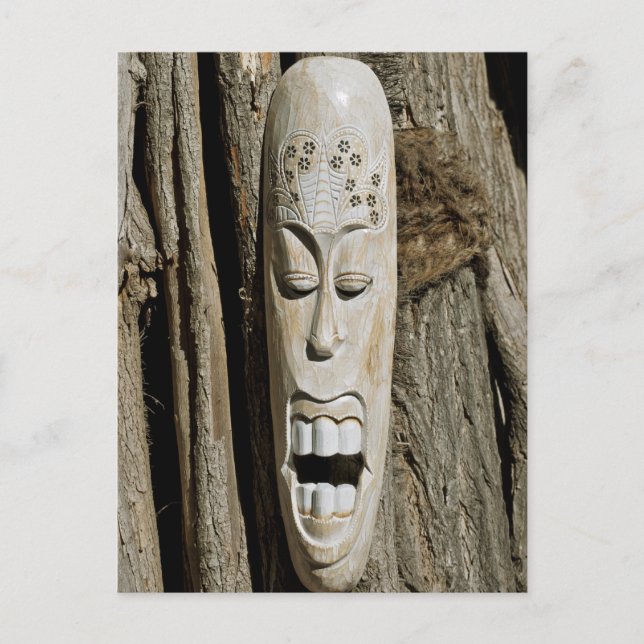 Afrikansk mask postkort vykort (Framsida)