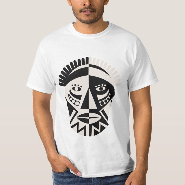 Afrikansk mask t shirt (Framsida)